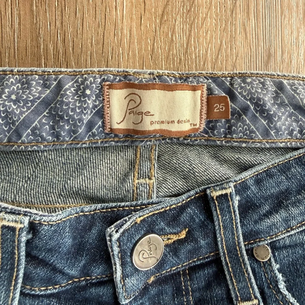PAIGE Vintage Fairfax Blue Washed Flare‎ Jeans sz 25- Y2K